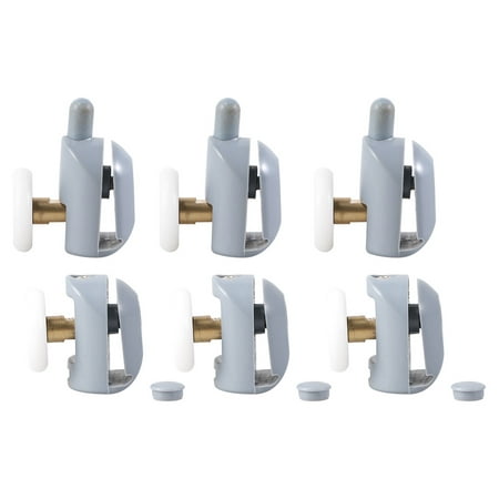 

8pcs Nylon Single Shower Door Rollers Runners Wheels Pulleys Guides Home Bathroom DIY Replacement Parts