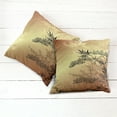 thumbnail image 6 of Ambesonne Japanese Throw Pillow Cover 2 Pack, Folk Sunset Ethnic Branch, 24", Sepia Black, 6 of 7