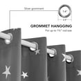 thumbnail image 5 of Deconovo Blackout Curtains Silver Star Print Thermal Insulated Blackout Curtain 52 x 72 inch Light Gray One Pair, 5 of 6