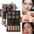 thumbnail image 1 of Sombra de ojos en polvo para cejas | Kit de maquillaje multiusos Eyebrow Cream para uso diario | Paleta portátil con herramientas | Tonos cremosos de satén mate difuminables | 11 g | 16cm x 10.3cm x, 1 of 7