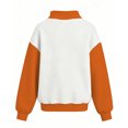 thumbnail image 3 of Kids' Sweatshirt Color Block Mock Neck Dropped Shoulder Long Sleeve Casual Pullover Basic Cute Solid Color Fall Top, 3 of 4