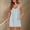 Mint Green, variant on GILIGEGE Womens Summer Sleeveless Mini Dress V Neck Spaghetti Strap Sundress Athletic Short Dress with Pockets 2025 Spring/Summer New Loose and Slimming Pure Ribbon Pocket Strap Jumpsuit for Women