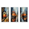 thumbnail image 2 of Designart "Journey on an Orange Train II" Modern Framed Wall Art Set Of 3 - Red Train Frame Canvas Set For Living Room Decor, 2 of 7