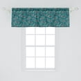 thumbnail image 2 of Ambesonne Sea Shells Window Valance, Ocean Line Design, 54" X 18", Petrol Blue Teal Beige, 2 of 3