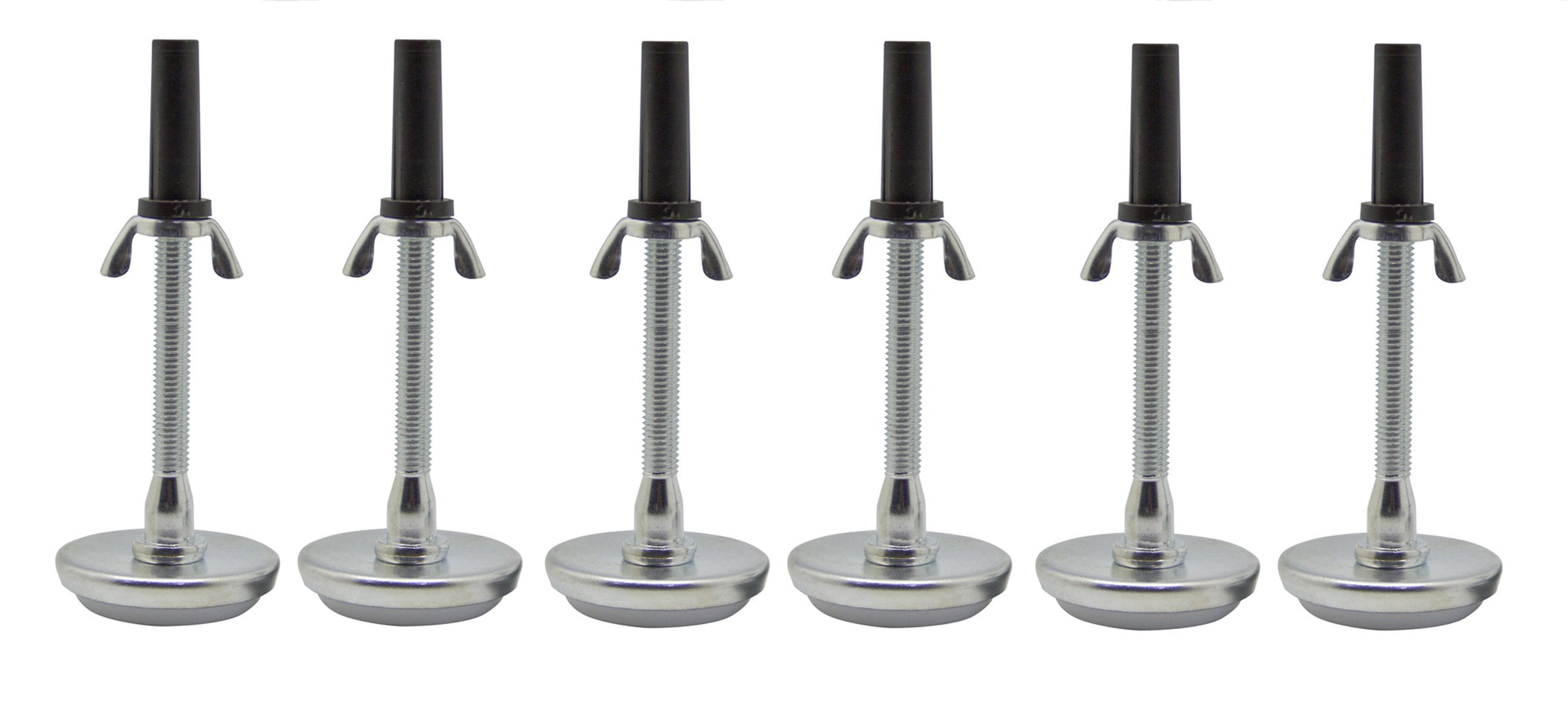 Kings Brand Adjustable 5.8" Threaded Bed Frame Riser Glide Legs, Set of
