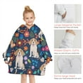thumbnail image 6 of Beagle Dog Dog and Pioneer Flower Blanket Hoodies for Kids 6-13YR Oversize Wearable Blanket Hoodies for Boys Girls Teens, 6 of 7