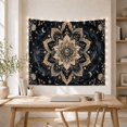 thumbnail image 5 of Mandala with Crescent Moons Against a Starry Night Sky, Mystical Celestial for Boho Decor Lovers, Cosmic Wall Art Decor, Housewarming Gift, Tapestry Wall Hanging for Living Room and Dorm, 5 of 7