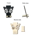thumbnail image 4 of DefiDgd Hollow-out Butterfly Style Wooden Phone Stand,Desktop Cellphone Holder,Stable Support Bracket for Smartphones,Decorative Desk Accessory for Home Office(Black), 4 of 7