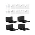 thumbnail image 4 of Luzkey 4 Pieces Wall Mounted Shelves,Acrylic Shelves,Acrylic Display Shelves,Wall Decor,Hanging Rack Board Organizer,for Living Room Black, 4 of 8