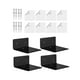 thumbnail image 4 of 4 estantes de pared para exhibir TV, decodificador, regleta de enchufes Negro, 4 of 9