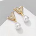 thumbnail image 2 of Fashion Wedding 925 Silver Drop Earring Cubic Zircon Anniversary Jewelry A Pair, 2 of 4