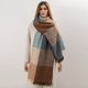 thumbnail image 3 of Poncho grueso clásico para mujer, bufanda de cachemira con estampado a cuadros de lujo, manta cálida, pashminas con borlas, bufanda 2023, 3 of 5