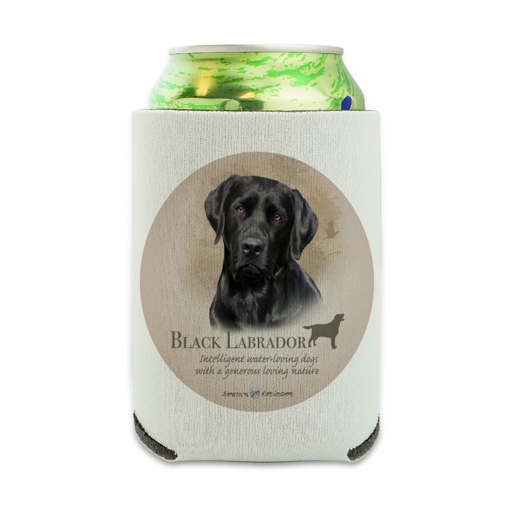Black Lab Labrador Dog Breed Can Cooler Drink Sleeve Hugger