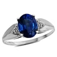 thumbnail image 2 of Star K � Oval 9x7 Created Sapphire trillion miracle setting wide band Ring, 2 of 9