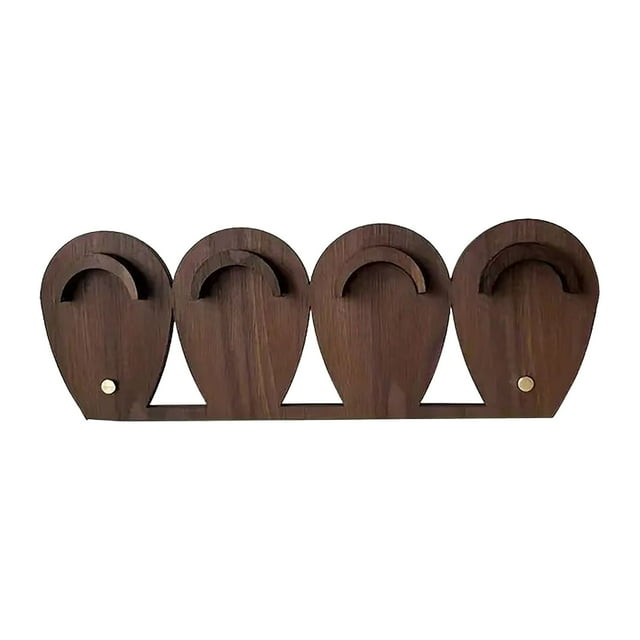 Fesfesfes Jewelry Display Stand Wooden Showcase with Multiple Holes Accessory Jewelry Storage Board for Displaying Necklaces Earrings