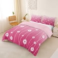 thumbnail image 2 of Erosebridal White Floral Daisy Duvet Cover Set For Girls,Teens Adults Spiral Stripes Gradient Pink Bedding Full,Pink Reversible,3-Piece,No Comforter, 2 of 5