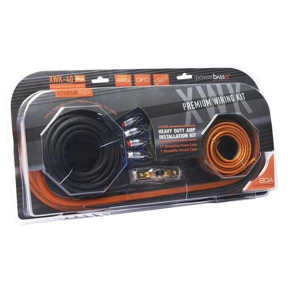PowerBass XWK-40 - 4 Gauge Premium OFC Amplifier Wiring Kit