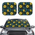 thumbnail image 2 of Sikiie Sunflowers And Blue Flower Print Foldable Car Windshield Sun Visor, Car Window Sunshade Suitable for Sedan, SUV and Truck Car Accessories-Small, 2 of 6