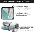 thumbnail image 7 of Blue Boho Plant Pattern Kitchen Oven Mitt and Pot Holder Sets 4 Pcs for Baking, Cooking and Grilling, Heat Resistant Up To 392 °F, 7 of 7