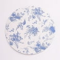 thumbnail image 2 of Balsa Circle 6 Blue Round 13 in Disposable Paper Charger Plates Floral Design Party Events Decorations Supplies, 2 of 8