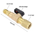 thumbnail image 2 of Ball valves brass R410A refrigerant for AC hoses, 2 of 5