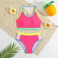 thumbnail image 2 of Teen Girls Swimsuit 2 Piece Summer Tankini Swimsuits Color Block Toddler&nbsp;Bathing Suit&nbsp;Girl 11-12 Years, 2 of 5