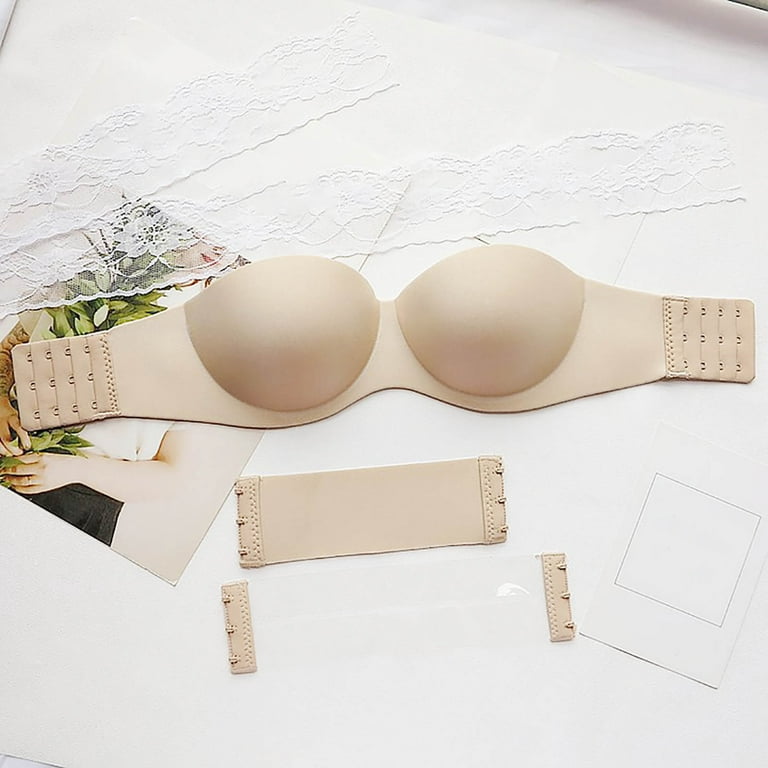 Xihbxyly Clearance Women Bras Strapless Clear Strap Backless Bra for Women  Full Figure Bra Underwire Multiway Plus Size Bra # Lightning Deals of the  Day Beige XL 