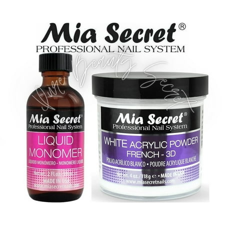 Mia Secret Liquid Monomer 2 oz and White Powder 4 oz