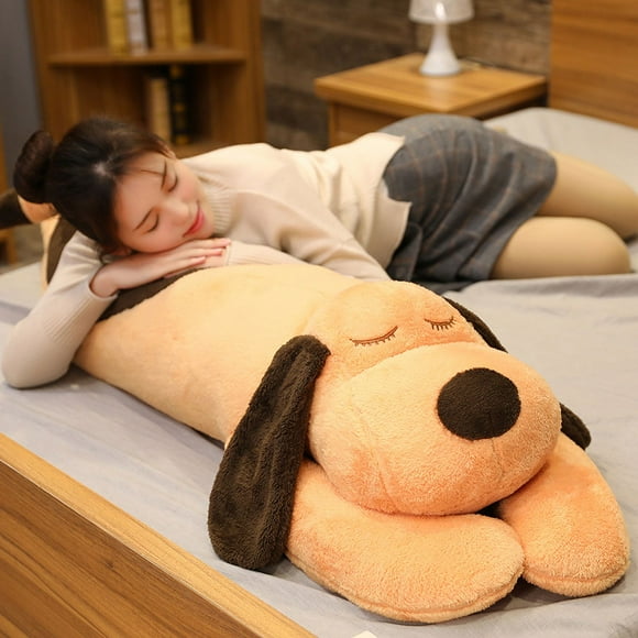 Brown Cuddly Plush Puppy Doll - Soft, Adorable Companion for All Ages, Perfect as Sleeping Pillow or Bed Decor, High-Quality Durable Material, Ideal Gift for Teens, Available for Wholesale Purchase