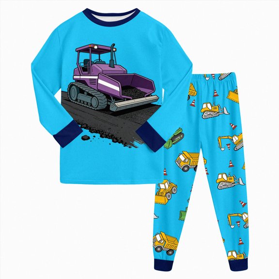 TOWED22 Kids Child Toddler Boy Girl Pajamas Pj Set Long Sleeve Snug Fit Soft & Cozy & Loungewear Fall Winter Sleepwear 6-24 Months 2t 3t 4t 5t 6t 7t 8t 9t Children(Sky Blue,7-8 Y)