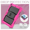 thumbnail image 7 of XYX For iPad 9th/8th/7th Generation 10.2 inch Case, 3in1 Heavy Duty Shockproof Tablet Case with Stand, Shoulder Strap, Rose, 7 of 7