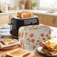 thumbnail image 3 of Toaster Cover 4 Slice, Orange Spring Floral Dustproof Bakeware Oven Protector with Top Hook, Summer Botanical Rustic Daisy Waterproof Small Kitchen Appliance Toasters Dust Cover, 12"x11"x8", 3 of 9
