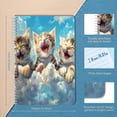 thumbnail image 2 of Spiral Notebook,College Ruled Journal,8.26" x 5.71" 50 Sheets/100 Pages,2 Pack - Cute Smiling Kittens Floating in The Clouds, 2 of 7