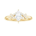 thumbnail image 5 of Rosec Jewels Moissanite Marquise Engagement Ring for Women - 4X8 mm - Designer Ring - D-VS1 Quality Certified, 10K Yellow Gold, US 11.50, 5 of 9