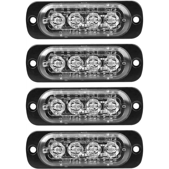 Side Marker Lights, 4PCS 4LED Car Marker Lights Car Side Indicators Lights 12V 24V Front Rear Side Light Position Lamps for Truck Trailer