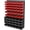 RED+BLACK, variant on Wall Mounted Storage Bins, Nut and Bolt Organizer, Plastic Bolt Bin, Screw Organizer, Storage Bins for Garage