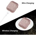 thumbnail image 4 of Bling Case YONGSHENG Para Airpods 1 y 2 Cubierta Dura de Cuero de Lujo Oro Rosa, 4 of 5
