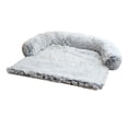 thumbnail image 2 of Cama de felpa para mascotas, colchón suave de lujo, almohada, sofá para cachorros, para gatos, perros pequeños y medianos M gris, 2 of 8