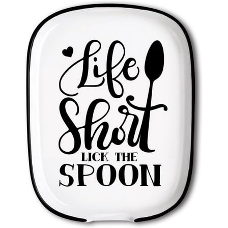 Spoon Rest for Stove Top Spoon Pattern 4.52"x5.9" Large Spoon Holder Heat Resistant Utensil Holder Kitchen Counter Decor for Cooking Lover Mixed Color