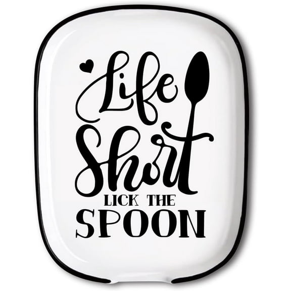 Spoon Rest for Stove Top Spoon Pattern 4.52"x5.9" Large Spoon Holder Heat Resistant Utensil Holder Kitchen Counter Decor for Cooking Lover Mixed Color