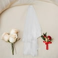 thumbnail image 1 of Luxshiny Simple Bridal Veil Luminous Design 1Set With Embroidery For Bridal Shower, 1 of 7