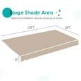thumbnail image 2 of AECOJOY 10x8FT Outdoor Awning, Patio Sun/Rain Shelter w/Manual Crank, Beige, 2 of 7
