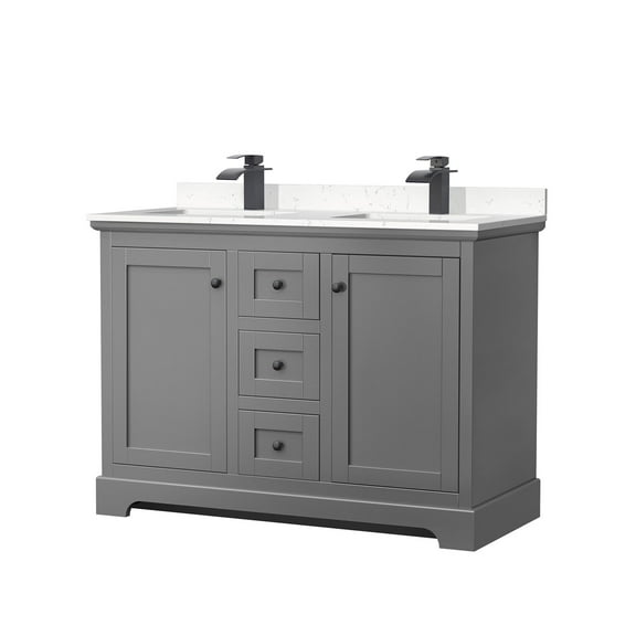 Wyndham Collection Wcv232348d-Vca-Mxx Avery 48" Free Standing Double Basin Vanity Set -