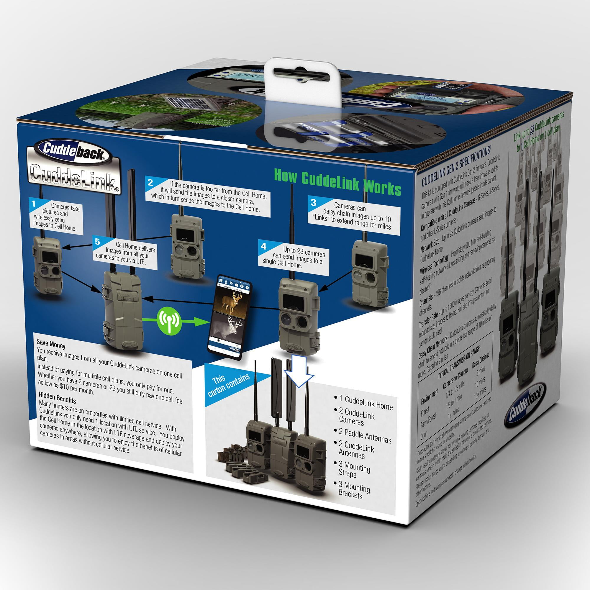 CuddeLink 2+1 Starter Kit with Black Flash - Includes CELL HOME and 2 L Series Black Flash Remote Cameras