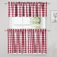 thumbnail image 7 of Yesfashion Buffalo Check Curtains, Farmhouse Buffalo Plaid Gingham Tier Curtains Rustic Country Curtain for Cafe Kitchen Bathroom, 7 of 7