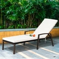 thumbnail image 4 of Patiojoy 2PCS Patio Rattan Wicker Lounge Chair Back Adjustable Recliner Chaise w/ Cushion, 4 of 7