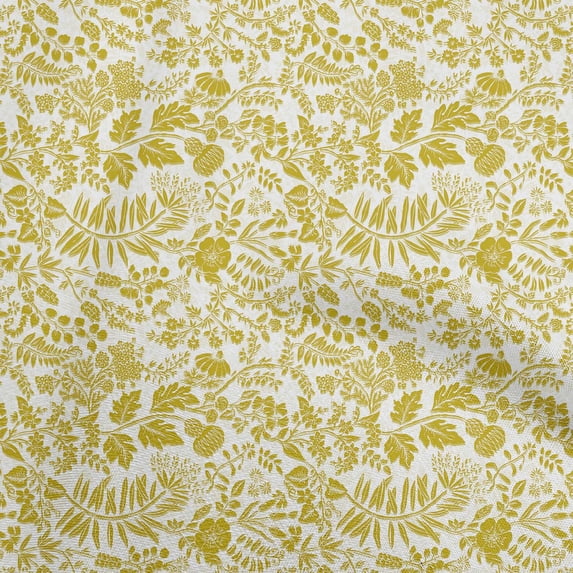 oneOone Georgette Viscose Lime Green Fabric Floral Silhouette Sewing Craft Projects Fabric Prints By Yard 42 Inch Wide