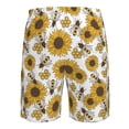 thumbnail image 6 of Naloa Sunflowers and Bees Men's Beach Shorts, Surfing shorts, Swim trunks, Quick Dry Swim Trunks for Surfing Beach Fun - XX-Large, 6 of 9