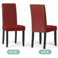 thumbnail image 5 of Stretch Chair Covers Set of 4, Christmas Tartan Red Green Plaid Universal Fit Elastic Decorative Dining Chairs Slipcovers for Wedding, Banquet, Valentine''s Day Romantic Stripe, 5 of 6