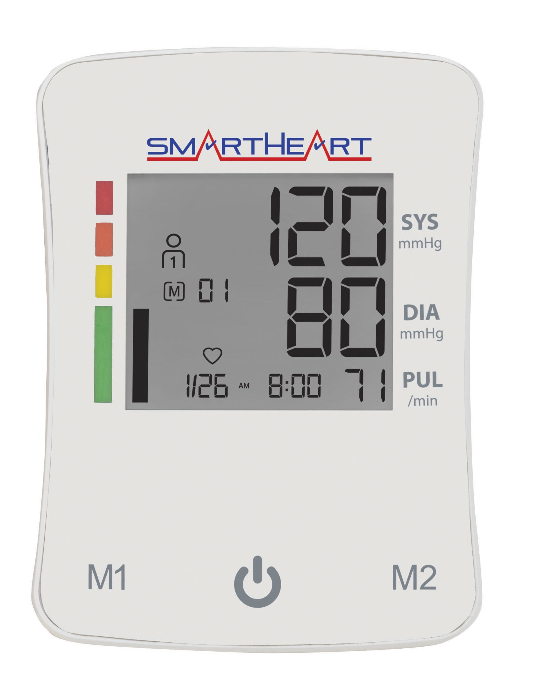 SmartHeart Automatic Digital Blood Pressure Arm Monitor | Wide-Range Upper Arm Cuff | 2-Person Memory